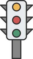 Traffic Control Line Filled Light Icon vector