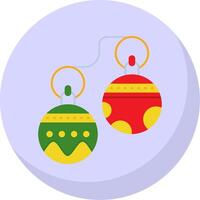 Jingle bell Glyph Flat Bubble Icon vector