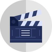 Clapperboard Flat Scale Icon vector