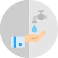 Wudu Flat Scale Icon vector