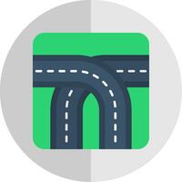 Crossing Flat Scale Icon vector