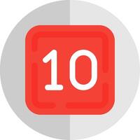 Ten Flat Scale Icon vector