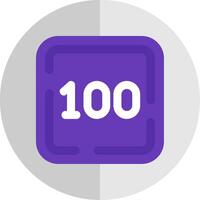 One Hundred Flat Scale Icon vector