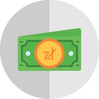 Zloty Flat Scale Icon vector