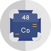 Cadmium Flat Scale Icon vector