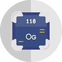 Oganesson Flat Scale Icon vector