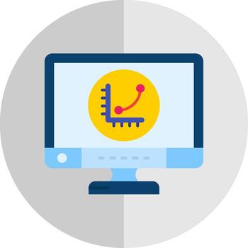 Graph Flat Scale Icon vector