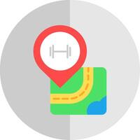 Gym Flat Scale Icon vector