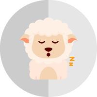 dormir plano escala icono vector