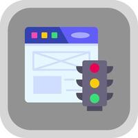 Web traffic Flat Round Corner Icon vector