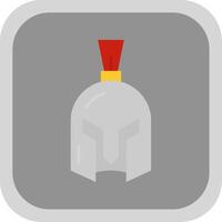Helmet Flat Round Corner Icon vector
