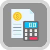Calculator Flat Round Corner Icon vector