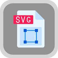 Svg file format Flat Round Corner Icon vector