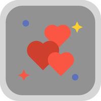 Love Flat Round Corner Icon vector