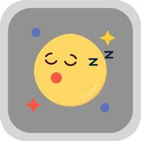 Sleep Flat Round Corner Icon vector