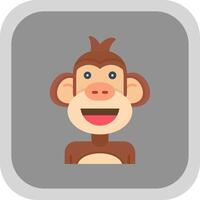 Smile Flat Round Corner Icon vector