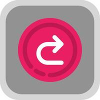 Forward Flat Round Corner Icon vector