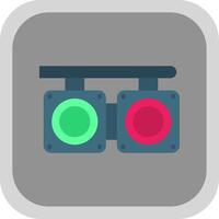 Crossing Flat Round Corner Icon vector