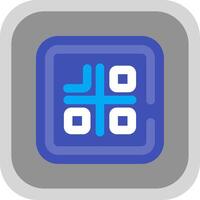 Qr code Flat Round Corner Icon vector