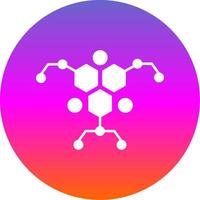 Molecule Glyph Gradient Circle Icon vector