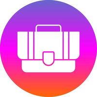 Briefcase Glyph Gradient Circle Icon vector