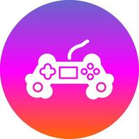 Game Controller Glyph Gradient Circle Icon vector