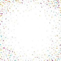 celebration background with a colourful confetti border design vector