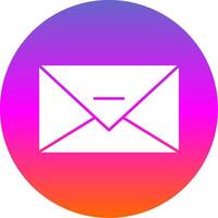 Email Glyph Gradient Circle Icon vector