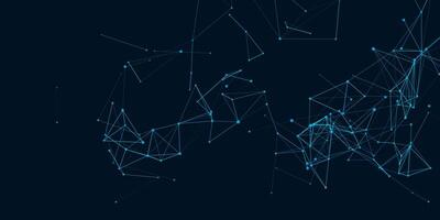 abstract banner with low poly plexus design vector