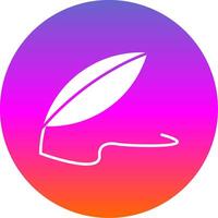 Quill Glyph Gradient Circle Icon vector
