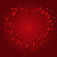 Elegant Valentines Day background with heart shaped border vector