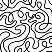 abstract hand drawn doodle swirl pattern design vector