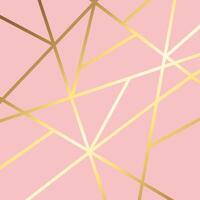 elegant background with gold low poly design on rose gold background vector