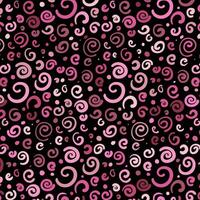 abstract hand drawn pink swirls pattern background vector