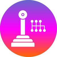 Gearshift Glyph Gradient Circle Icon vector