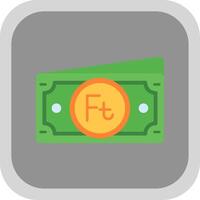 Forint Flat Round Corner Icon vector