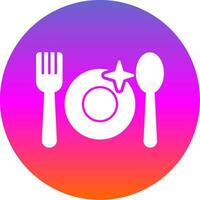 Crockery Glyph Gradient Circle Icon vector