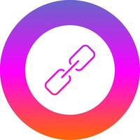 Link Glyph Gradient Circle Icon vector
