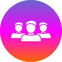 Forum Glyph Gradient Circle Icon vector