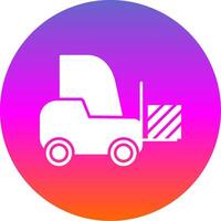 Forklift Glyph Gradient Circle Icon vector