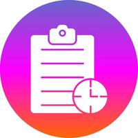 Waiting List Glyph Gradient Circle Icon vector