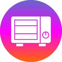 Oven Glyph Gradient Circle Icon vector