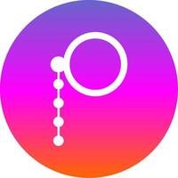 Monocle Glyph Gradient Circle Icon vector