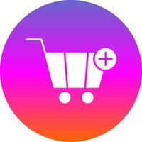 Add To Cart Glyph Gradient Circle Icon vector