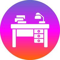 Desk Glyph Gradient Circle Icon vector