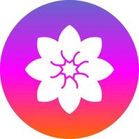 Amaryllis Glyph Gradient Circle Icon vector