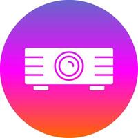 Projector Glyph Gradient Circle Icon vector