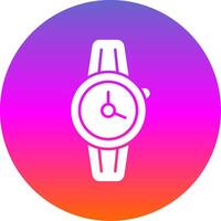 Wristwatch Glyph Gradient Circle Icon vector