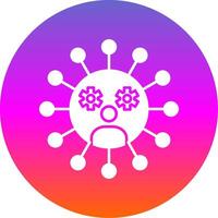 Social Network Glyph Gradient Circle Icon vector