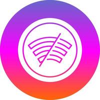 Disconnected Glyph Gradient Circle Icon vector